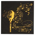 Musik Servetter Svart/Guld