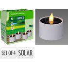 Solcellsdrivna Värmeljus Vit