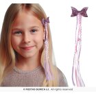 Rosett Hårförlängning Lila/Rosa