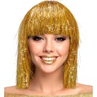 Glitter Disco Peruk Guld