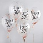Happy 30th Konfettiballonger Roséguld