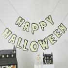 Självlysande Happy Halloween Girlang
