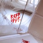 Keep Out Fönsterdekal Röd