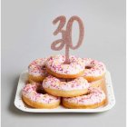 30 År Tårtdekoration Roséguld