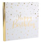 Happy Birthday Gästbok Guld