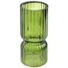 Räfflad Glasvas Grön