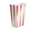 Randiga Popcornbägare Vit/Roséguld