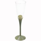 Flöjt Snett Champagneglas Olivgrön