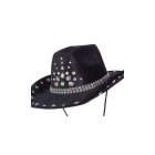 Svart cowboyhatt med rhinestones