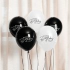 Happy Birthday To You Latexballonger Svart/Vit