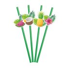 Aloha Tropiska Frukter Sugrör Grön