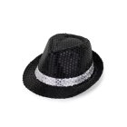 Gentleman paljetthatt svart/silver