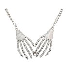 Skeletthänder Halsband Silver