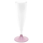 Plast Champagneglas Ljusrosa