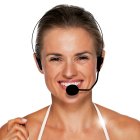 Svart Headset med Mikrofon