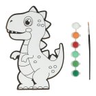 Dinosaurie Måla Själv Duk Med Färg & Pensel