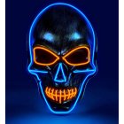 Dödskalle LED-mask Blå