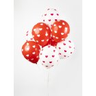 Hjärtan Ballonger Vit/Röd