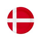 Danmark Papperstallrikar Röd/Vit