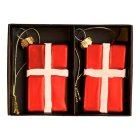 Dansk Flagga Juldekoration Röd