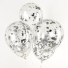 Stjärna Konfettiballonger Silver