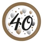 40 År Papperstallrikar Guld