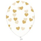 Guld Hjärtan Ballonger Transparenta