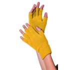 Fingerlösa Handskar Gula