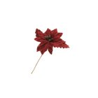 Konstgjord Poinsettia På Stjälk Vinröd