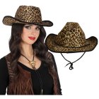 Leopard Cowboyhatt Brun