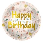 Happy Birthday Blommor Folieballong