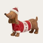 Julhund Dekorationsfigur Brun