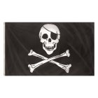 Piratflagga Med Dödskalle 150 x 90 cm