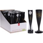 Champagneglas Svart/Guld