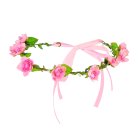 Ljusrosa blomsterhårband