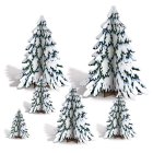 Snötäckta Julgranar Bordsdekorationer