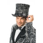 Glitter Hög hatt Silver