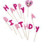 Minnie Mouse® Happy Birthday Tårtljus Ljusrosa