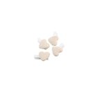Hjärtformade träklämmor beige