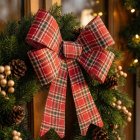 Tartan Julrosett Röd