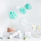 Pom Poms Takdekoration Mintgrön/Vit