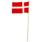 Tyg Dansk Flagga På Träpinne