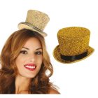 Mini Glittrig Hög Hatt Guld