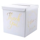 Thank You Bröllop Pengalåda Vit/Guld