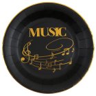 Musik Papperstallrikar Guld/Svart