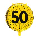 50 År Folieballong Guld