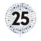 25 År Folieballong Silver