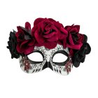 Día de los Muertos Ögonmask Vinröd