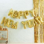 Happy New Year Folieballonger Guld