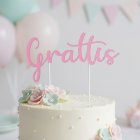 Grattis Tårttopper Rosa